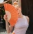 Hand fan Peach