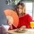 Hand fan Peach