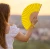 Hand fan Lime