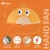 Hand fan 'eyes' orange