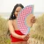 Hand Fan pink vichy