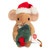 Hermann Teddy  Christmas Mouse with holly leaf 11 cm