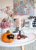 Hermann Teddy  Pumkin with spider 14 cm