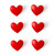 SET OF 6 BAG CLIPS - BAG CLIPS - HEART