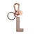 KEY RING - MY INITIAL - GOLD ROSE - L