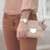 KEY RING - MY INITIAL - GOLD ROSE - HEART