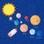 SET OF 9 ERASERS - SOLAR SYSTEM - SPACE