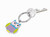 TROIKA KEYRING  - ROSY - BLUE