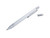 TROIKA CONSTRUCTION DROP ACTION PEN - SILVER