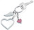 TROIKA KEYRING - LOVE IS IN THE AIR - SILVER