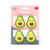 SET OF 4 BAG CLIPS - BAG CLIPS - AVOCADO