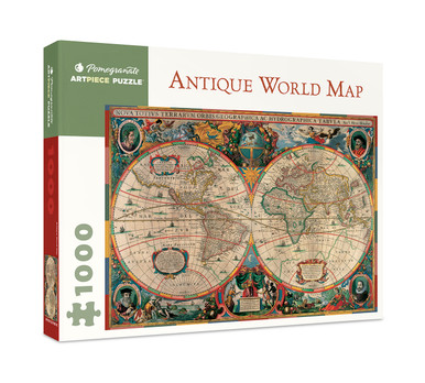 Antique World Map 1,000-piece Jigsaw Puzzle - Pen Paper Gift