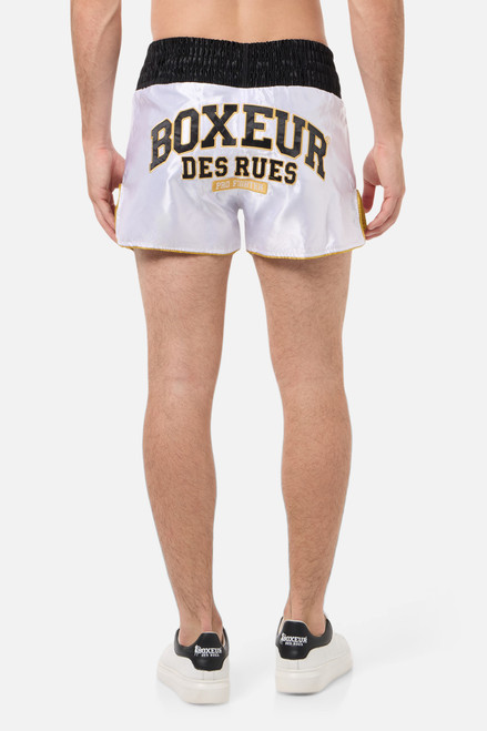 Pantaloncino Thai Bianco E Oro -1 White-Gold Pantaloncino Thai Bianco E Oro -1 White-Gold