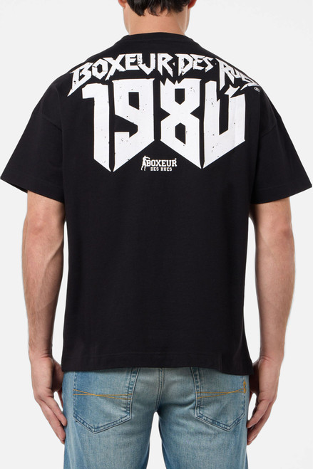 T-Shirt Girocollo Nera Oversize  Black