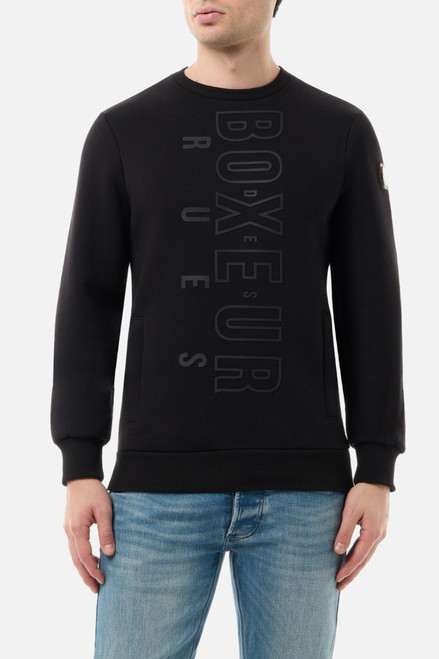 Felpa Nera e Oro Girocollo