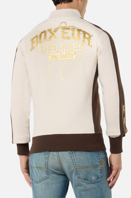 Felpa Collo Alto Butter Con Inserti A Contrasto