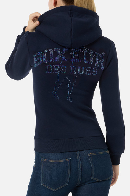 Felpa Logata Midnight Con Cappuccio E Zip