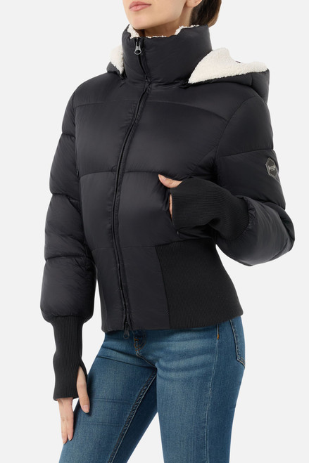 Giacca Bomber Nera Lucida