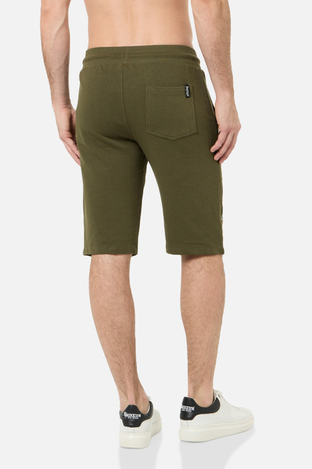 Pantaloncino Verde Militare Con Logo