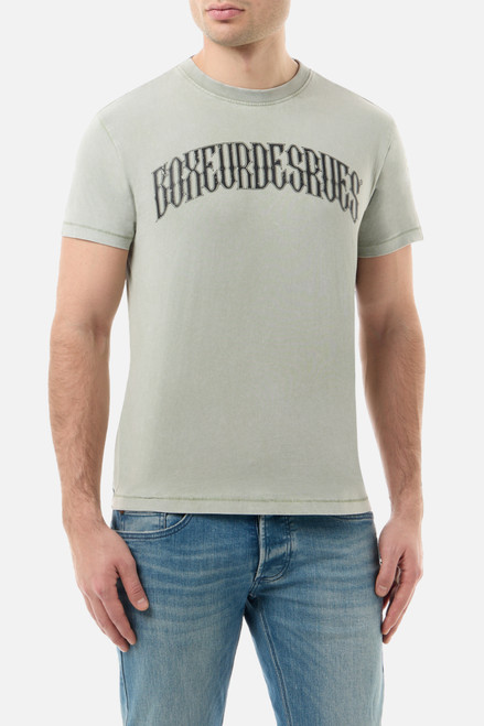 T-Shirt In Stile Vintage Sage Acid