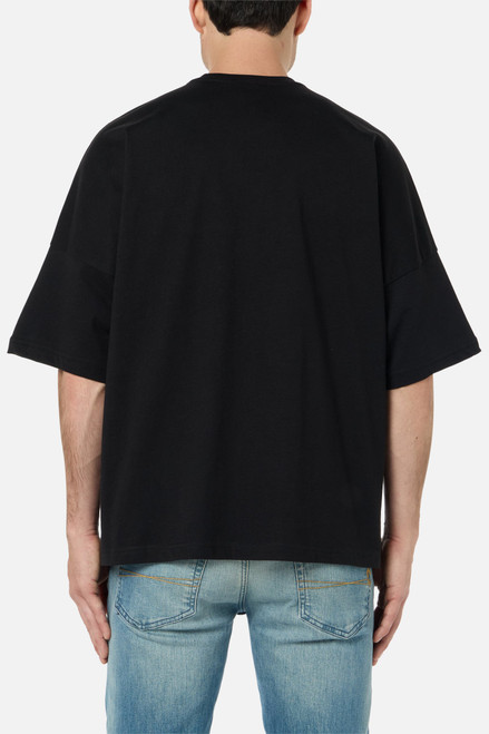 T-Shirt Over Graficata In Stile Chicano Black