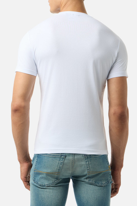 T-Shirt Bianca Graficata In Stile Chicano