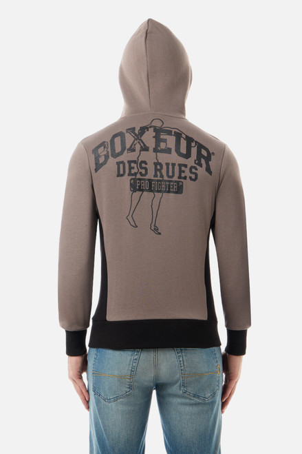 Felpa Logo Stone Con Cappuccio E Zip