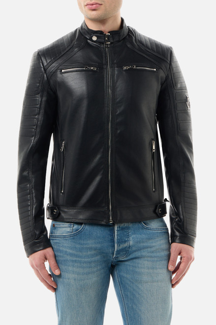 Giacca Nera In Ecopelle