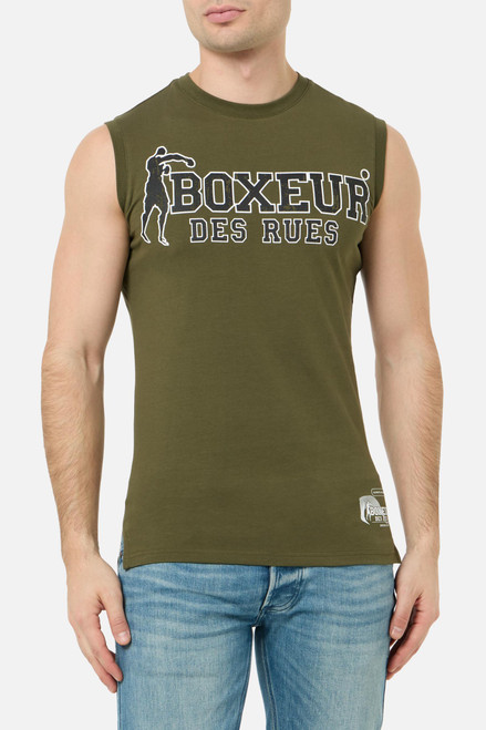 Canotta Verde Militare Con Logo