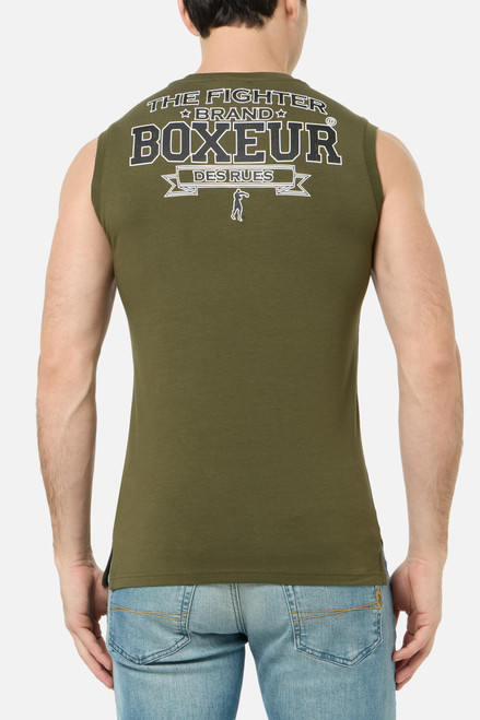 Canotta Verde Militare Con Logo