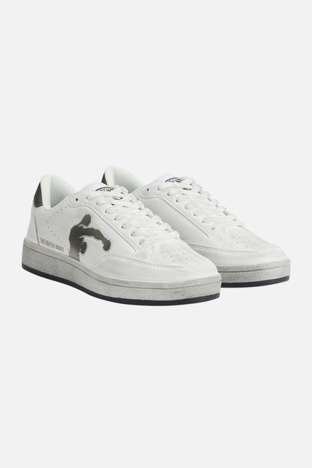 Sneaker Effetto Vintage White-Titanium