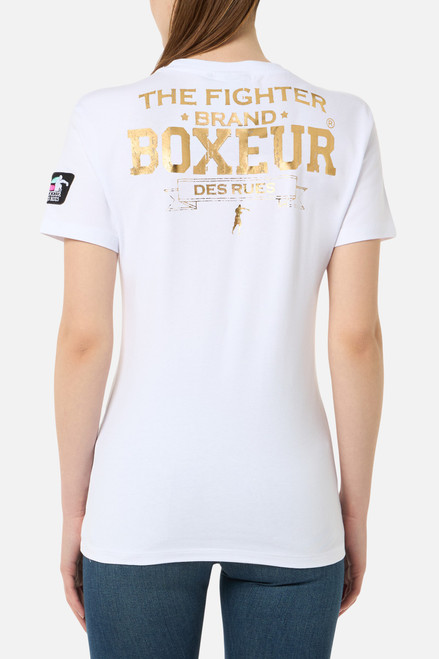 T-Shirt Iconica White-Gold