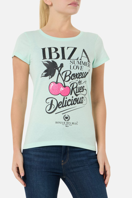T-Shirt Graficata Color Jelly Mint
