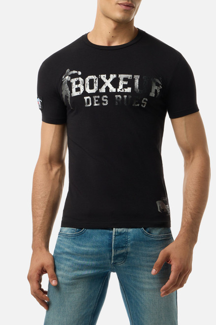 T-Shirt Manica Corta Iconica Black-Titanium