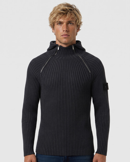 Maglione Con Cappuccio Anthracite