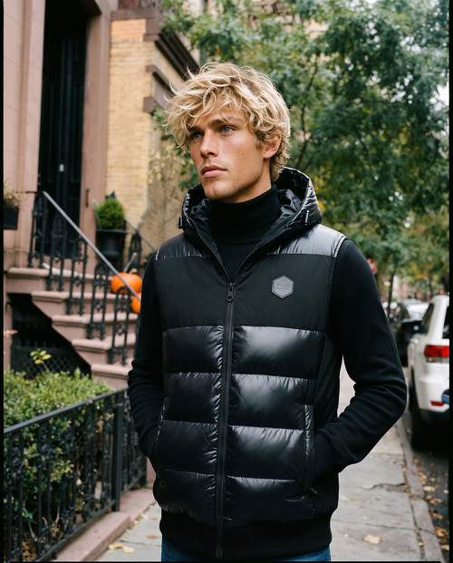 Gilet Con Inserto Black