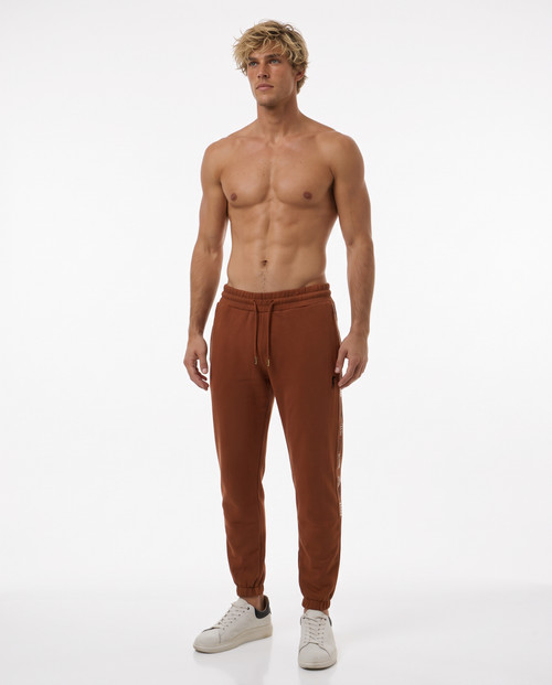 Pantaloni Lunghi Bande Laterali Caramelized
