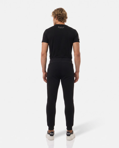 Pantalone Slim Fit Con Logo Black-Titanium