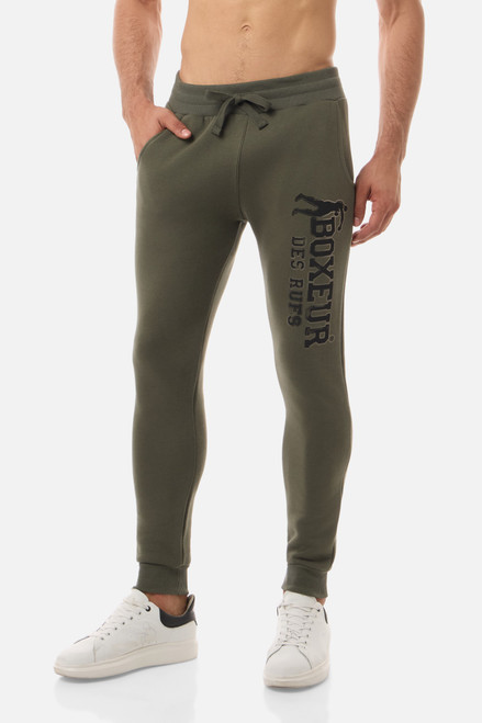 Pantalone Slim Fit Con Logo Olive Green