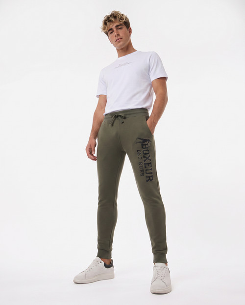 Pantalone Slim Fit Con Logo Olive Green