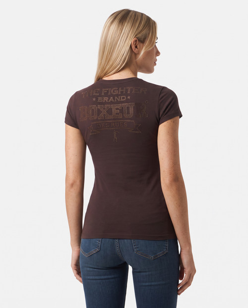 T-Shirt Chocolate Fondant Con Strass