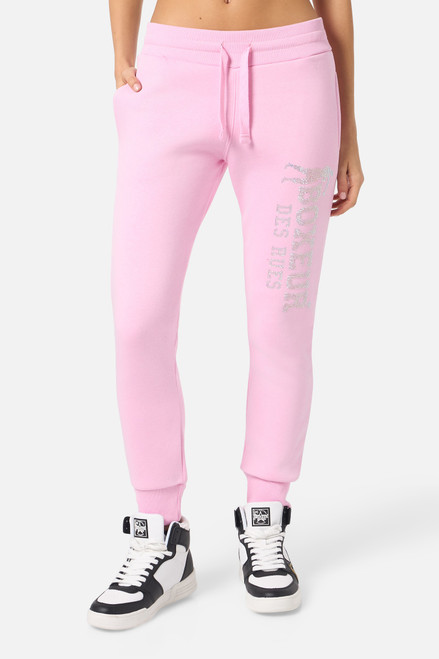 Pantalone Rose Con Strass