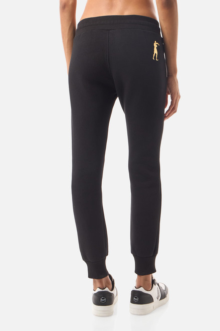 Pantalone Logo Nero E Oro