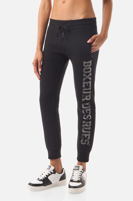Pantalone Logo Nero-Titanio