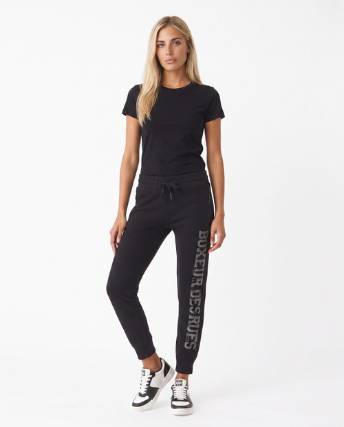 Pantalone Logo Nero-Titanio