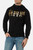Felpa Full-Zip Iconica Black con Logo Gold