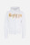 Felpa Full-Zip Iconica Bianca con Logo Gold