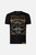 T-Shirt Nera Girocollo Stampata  Black-Gold