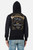 Felpa Nera Full Zip Con Cappuccio Black-Gold Felpa Nera Full Zip Con Cappuccio Black-Gold
