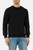 Felpa Nera Minimale Girocollo